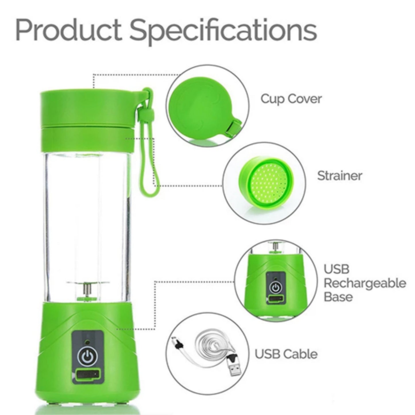 🍎 Mini Portable USB Juicer Cup | Baby Food & Milkshake Maker | Travel Blender Bottle for Moms, Kids & Healthy Drinks