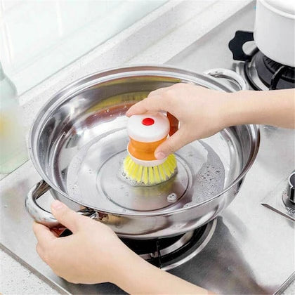 Mini Kitchen Liquid Dish Cleaning Brush | Scrubber Tool, Oil-resistant, Scrubbing Sponge Remove Stains