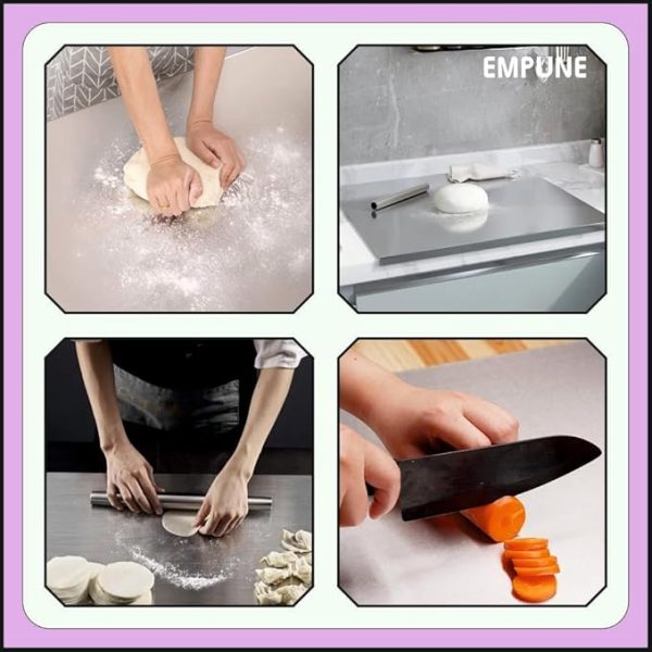 Stainless Steel Cutting Board Durable / Rolling Pins For Baking Kitchen Perfect For All Your Chopping Needs.