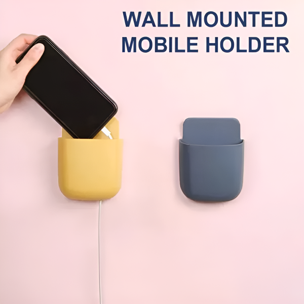1 Pcs u Shape Wall Mounted Mobile And Remote Holder | wall Mounted Storage Case For Remote