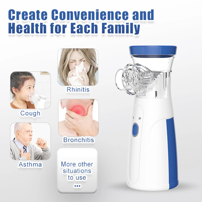 Portable Mesh Nebulizer Machine for Kids & Adults | Silent Handheld Respiratory Solution