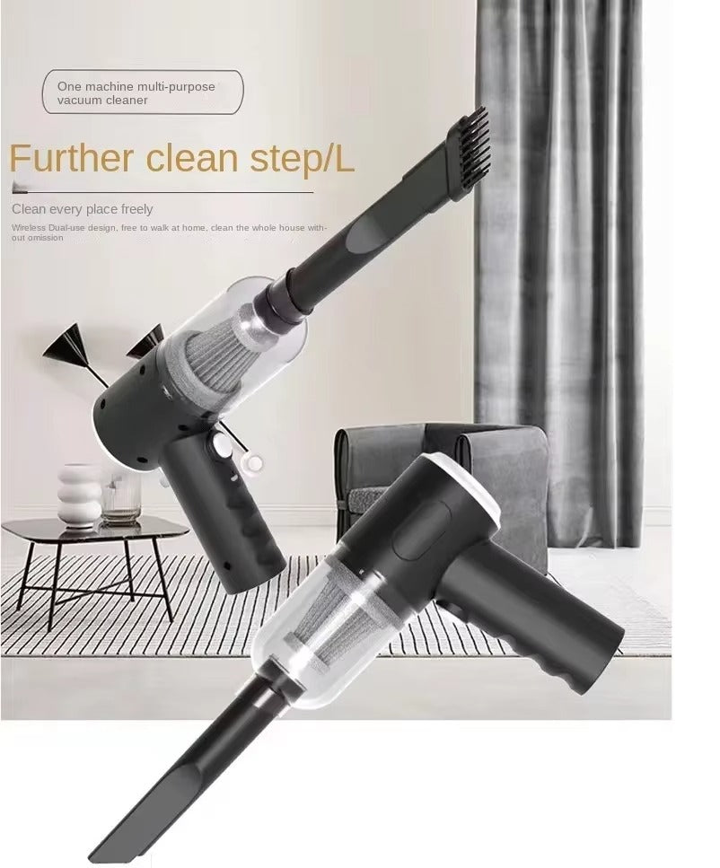 3 in 1 Portable Wireless Vacuum Cleaner – High Power Suction, Air Duster & Air Pump for Home, Car & Laptop