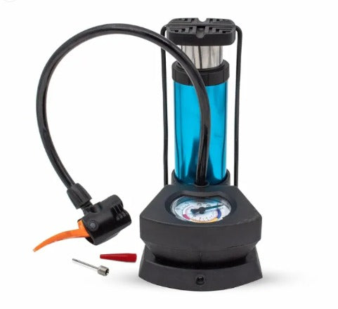 Foot & Hand Air Pump with Pressure Gauge – Portable Inflator for Car, Bike, Cycle Tires, Balls & Inflatables