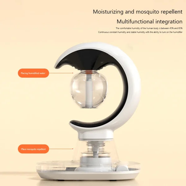 3-in-1 Luxury Mosquito Repellent & Humidifier Lamp | Elegant Night Light & Air Enhancer