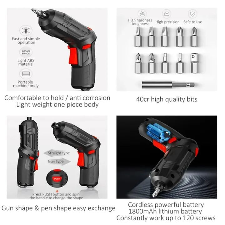 Portable Electric Screwdriver Cordless 47 in 1 - Ultimate DIY Tool