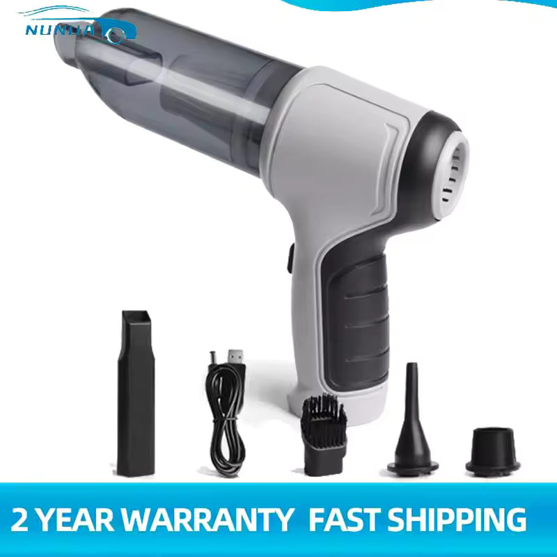 3 in 1 Portable Wireless Vacuum Cleaner – High Power Suction, Air Duster & Air Pump for Home, Car & Laptop