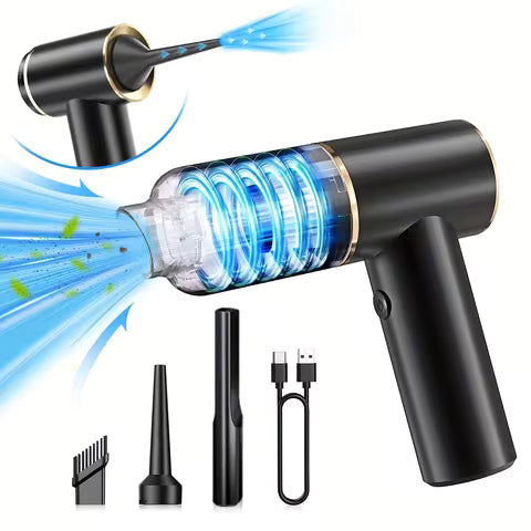 3 in 1 Portable Wireless Vacuum Cleaner – High Power Suction, Air Duster & Air Pump for Home, Car & Laptop