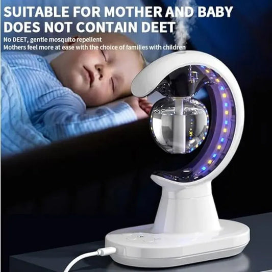 3-in-1 Luxury Mosquito Repellent & Humidifier Lamp | Elegant Night Light & Air Enhancer