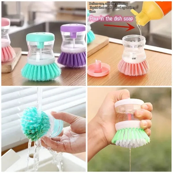 Mini Kitchen Liquid Dish Cleaning Brush | Scrubber Tool, Oil-resistant, Scrubbing Sponge Remove Stains